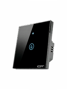 Умный выключатель высокотоковый 40А одноклавишный Wi-Fi Орбита OT-HOS27 Черный